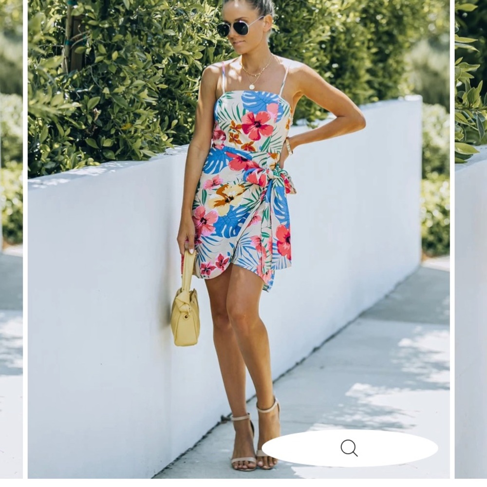 San Lucas floral palm print mini dress Vici dolls